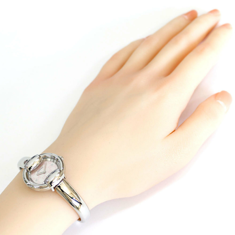 Gucci 手錶,不鏽鋼 YA014513 (1400L),石英,女士,GUCCI 粉紅色錶殼。-1