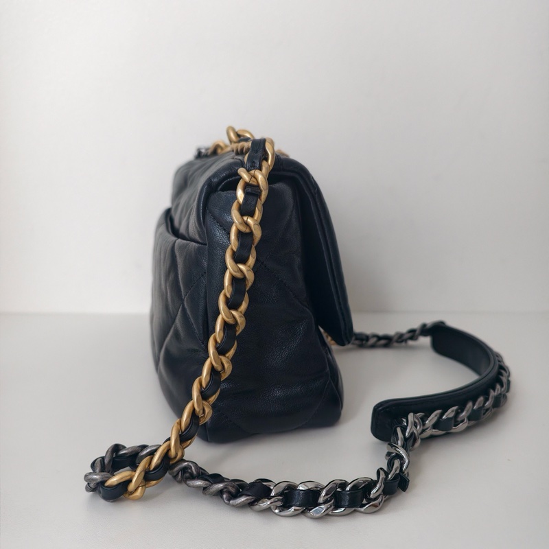 🌷有購證保卡款！Chanel 香奈兒 19bags 小號 金扣-4