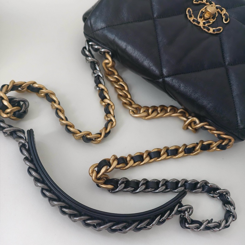 🌷有購證保卡款！Chanel 香奈兒 19bags 小號 金扣-7