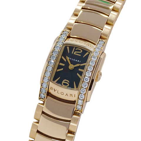 寶格麗 (Bulgari) 女士腕錶，品牌：Assioma，鑽石石英機芯，QZ，750PG 18K 玫瑰金，AAP26G