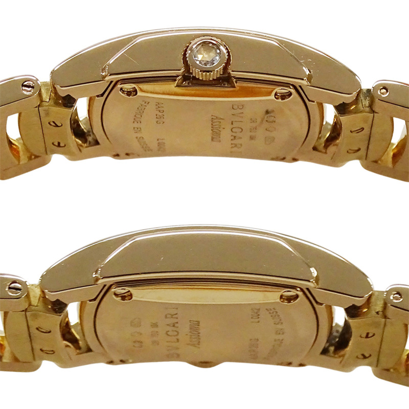 寶格麗 (Bulgari) 女士腕錶，品牌：Assioma，鑽石石英機芯，QZ，750PG 18K 玫瑰金，AAP26G-2