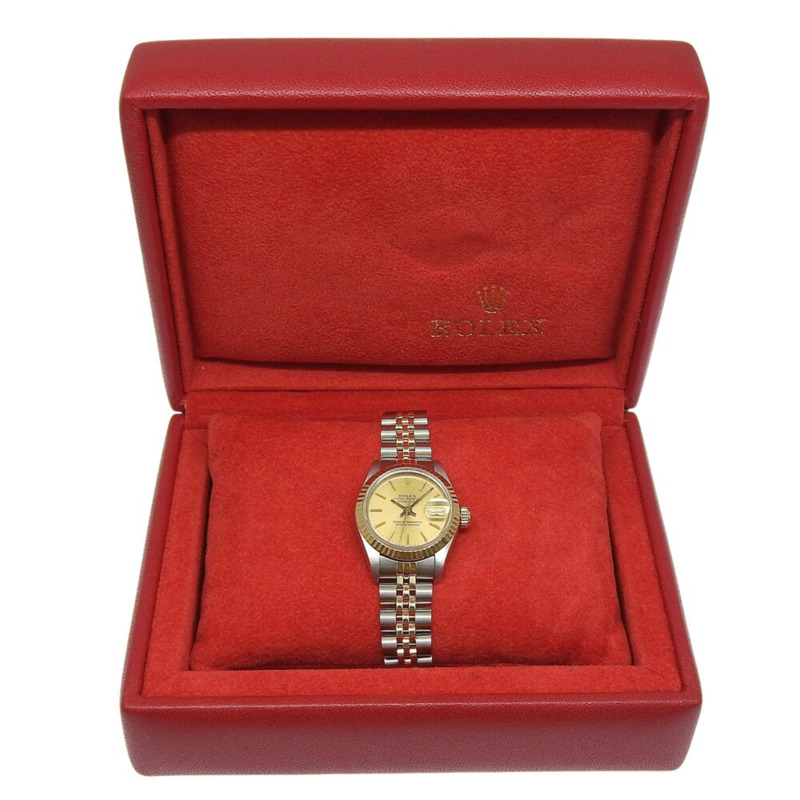 勞力士 Datejust 雙色腕錶 69173,序號在 96s 範圍內,香檳金錶盤,不鏽鋼,18K 黃金,2025 年 12 月大修,自動上鍊。-7