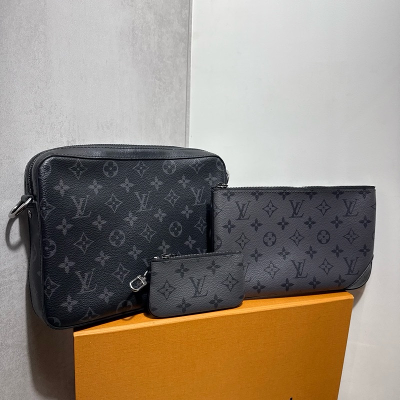 Louis Vuitton trio 三合一斜背包 (黑灰)-5