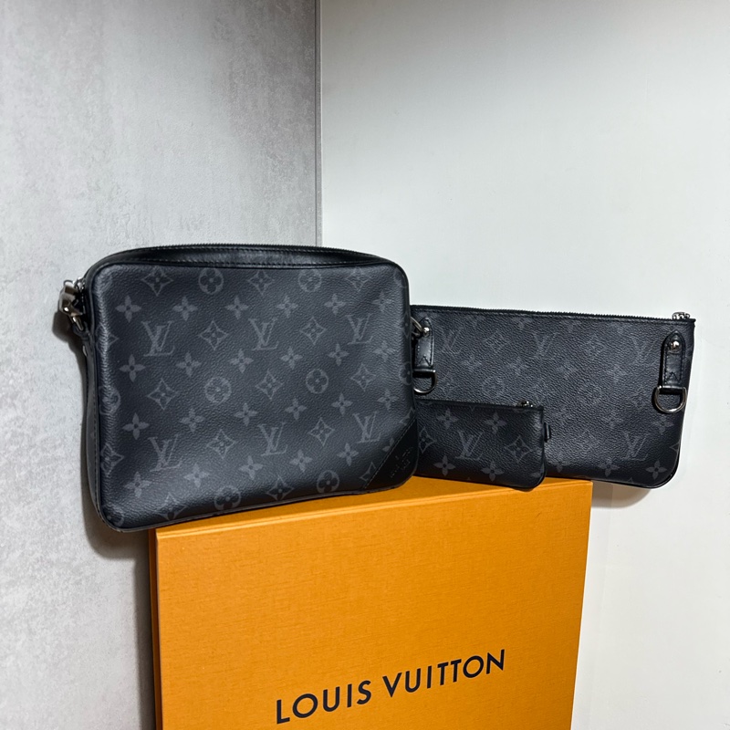 Louis Vuitton trio 三合一斜背包 (黑灰)-6