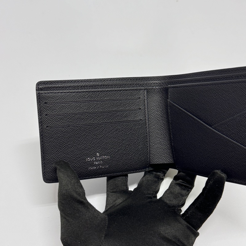 (晶片款全新品🎁) LV Damier 黑老花棋盤格 晶片款短夾-6