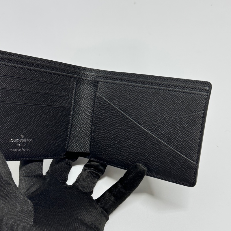 (晶片款全新品🎁) LV Damier 黑老花棋盤格 晶片款短夾-7