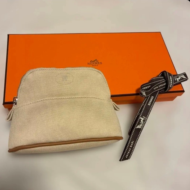 全新未使用 Hermes Bolide Mini 收納包 米色-1