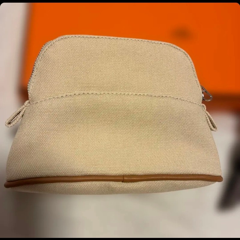 全新未使用 Hermes Bolide Mini 收納包 米色-8