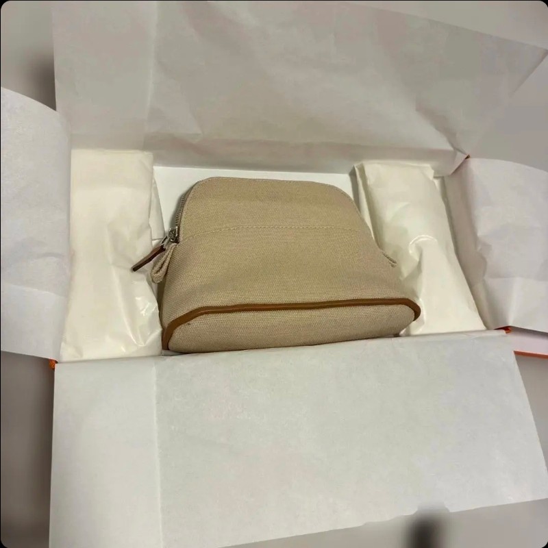全新未使用 Hermes Bolide Mini 收納包 米色-14