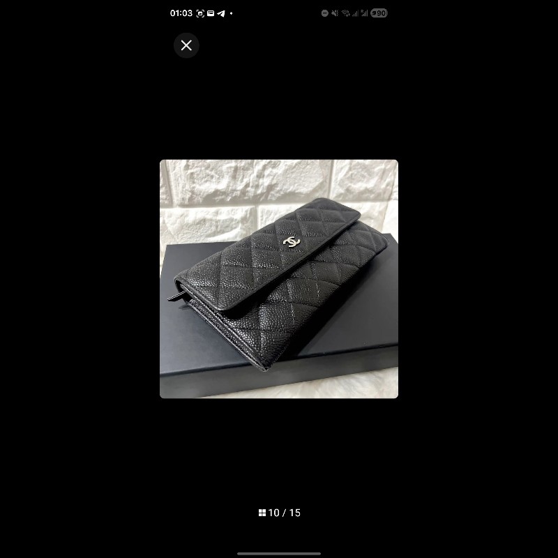 【極美品】CHANEL CF Matelassé 魚子醬牛皮 黑色 長夾|使用次數極少-8