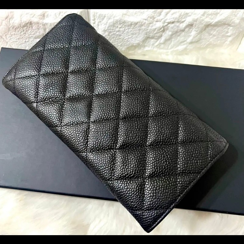【極美品】CHANEL CF Matelassé 魚子醬牛皮 黑色 長夾|使用次數極少-9