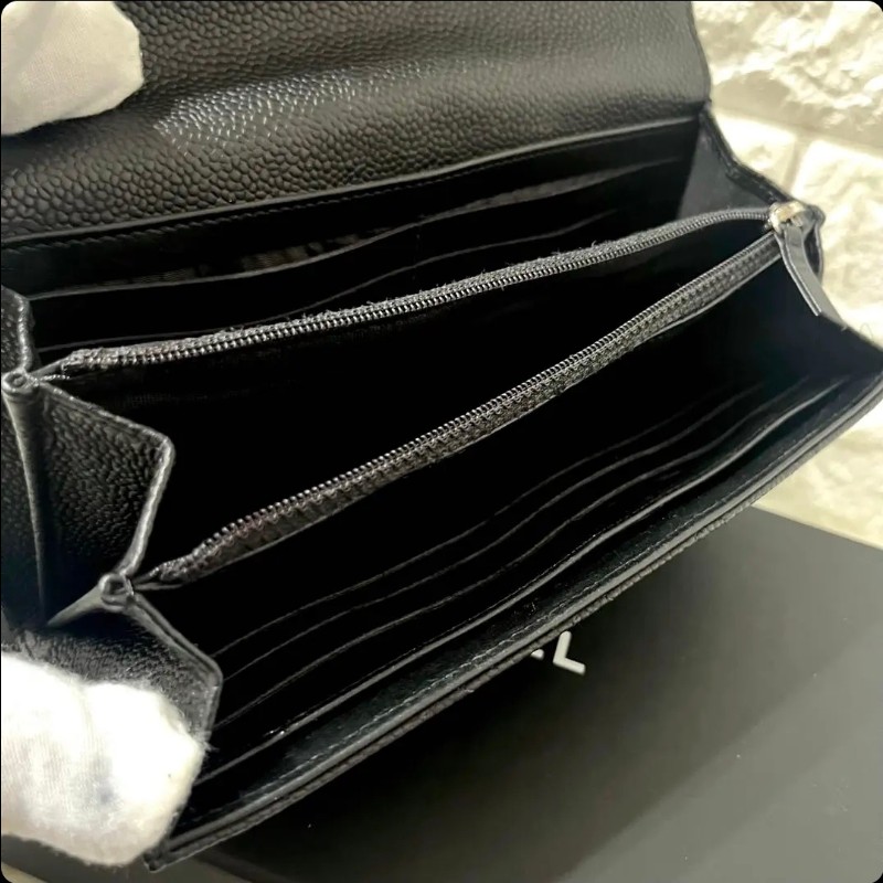【極美品】CHANEL CF Matelassé 魚子醬牛皮 黑色 長夾|使用次數極少-13
