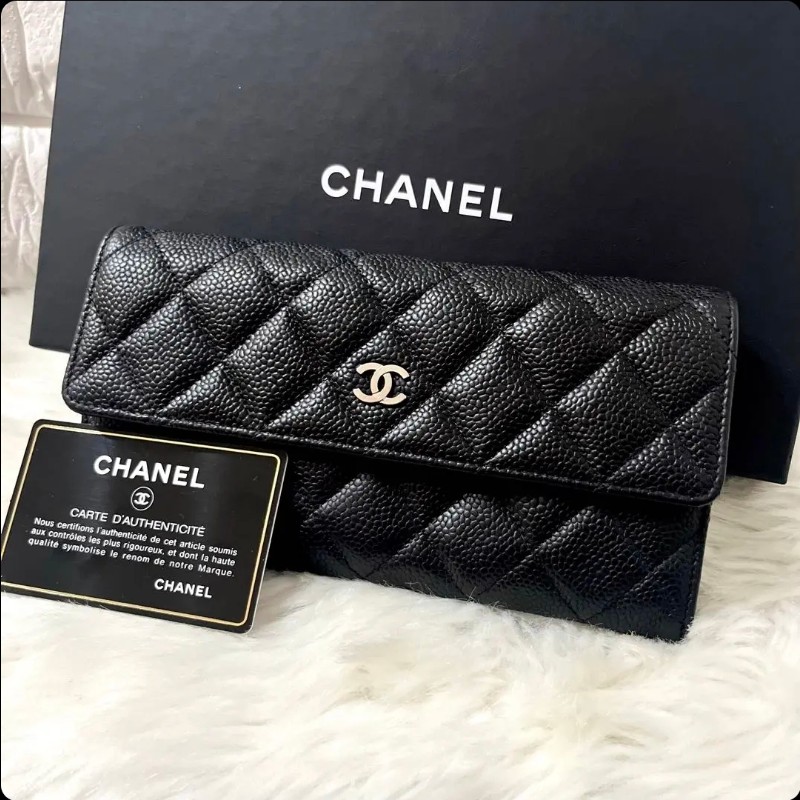 【極美品】CHANEL CF Matelassé 魚子醬牛皮 黑色 長夾|使用次數極少-19