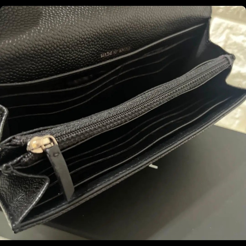 【極美品】CHANEL CF Matelassé 魚子醬牛皮 黑色 長夾|使用次數極少-23