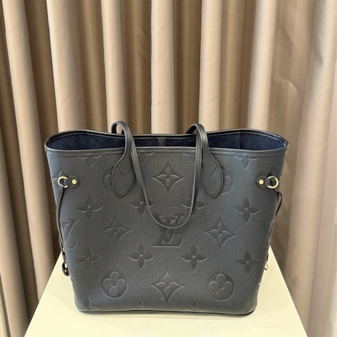（全新閒置未用）Louis vuitton路易威登Lv neverfull MM經典黑壓紋托特包