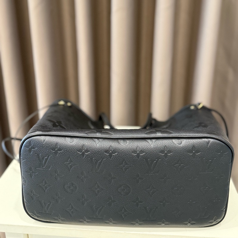(全新閒置未用)Louis vuitton路易威登Lv neverfull MM經典黑壓紋托特包-4
