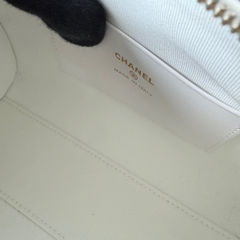 Chanel✨AP4515 2026櫃上新款 黑滾邊保齡球包鏈條包白雪公主包圓筒包 台灣購證-29