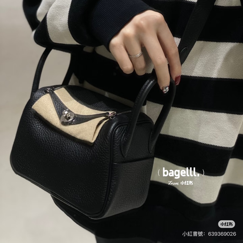全新全配🈶2025購證❤️ 愛馬仕 #黑銀 #mini #lindy #二代-1