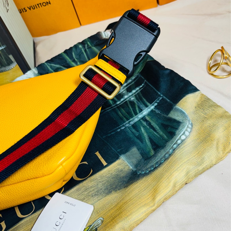‼️全台唯一 全新全配 Gucci 古馳 CocoCapitán聯名款 黃大腰包 胸包-8