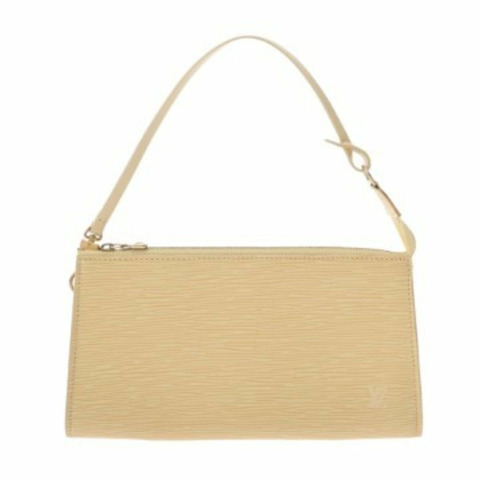 路易威登 Louis Vuitton Epi Pochette Accessoires Vanilla M5294A 女士皮革配件包 A 級二手 Ginzo