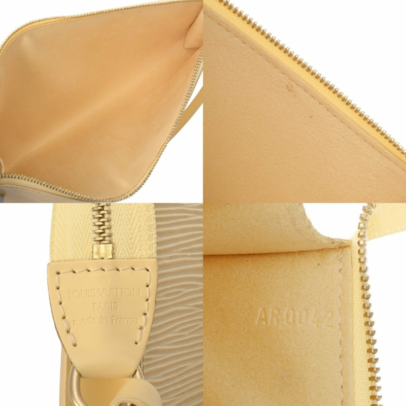 路易威登 Louis Vuitton Epi Pochette Accessoires Vanilla M5294A 女士皮革配件包 A 級二手 Ginzo-10