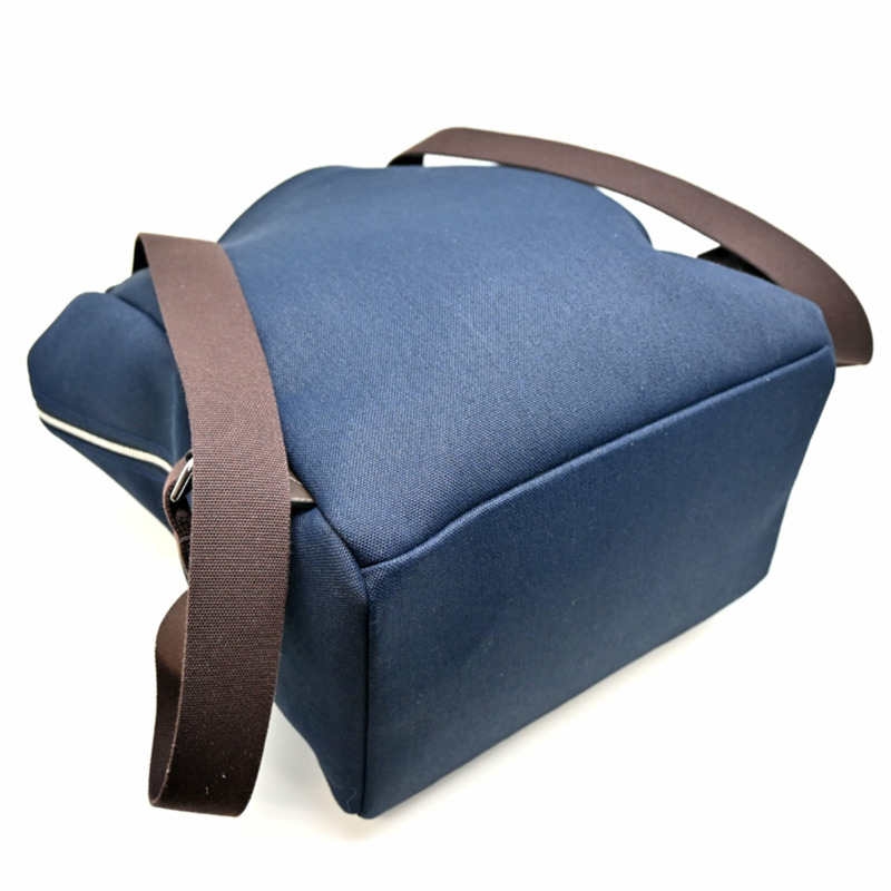愛馬仕 (Hermes) Sac de Pansage Groom 男女通用雙肩包/日用背包,帆布材質,海軍藍-3