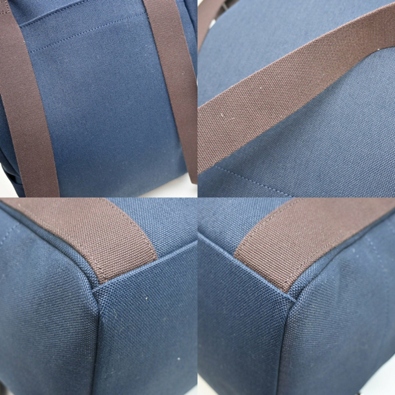 愛馬仕 (Hermes) Sac de Pansage Groom 男女通用雙肩包/日用背包,帆布材質,海軍藍-6