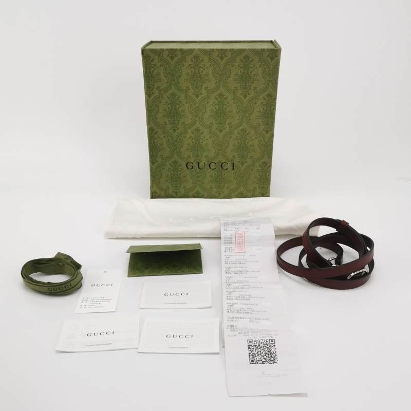 Gucci 牛皮純色老花壓花斜背包單肩包-9