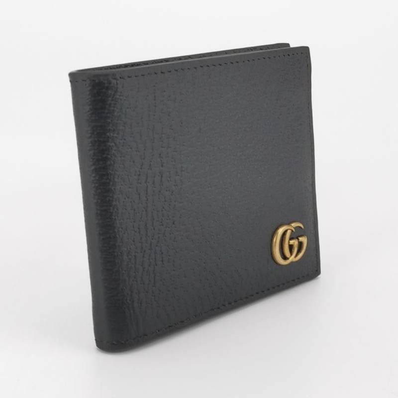 Gucci GG Marmont牛皮純色雙G標誌皮夾-2