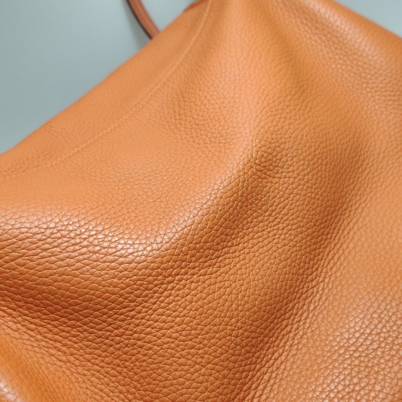 Hermes Lindy34旋扣單肩包Clemence（TC）牛皮銀扣93愛馬仕橙框R刻-19