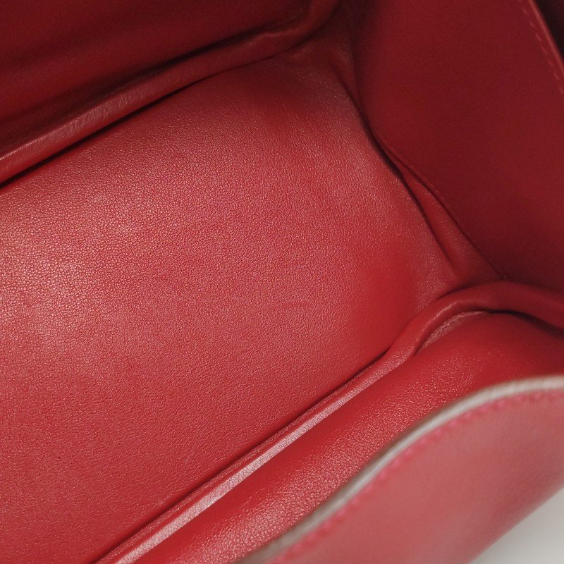 Hermes Lindy26旋扣單肩包Swift牛皮銀扣Q5國旗紅X刻-10