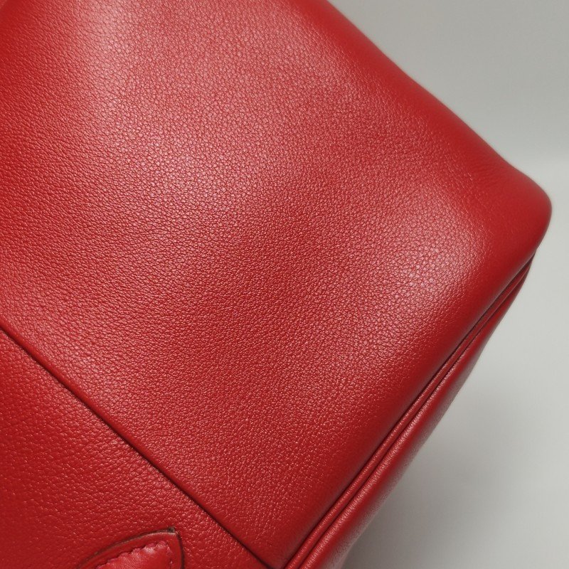 Hermes Lindy26旋扣單肩包Swift牛皮銀扣Q5國旗紅X刻-22