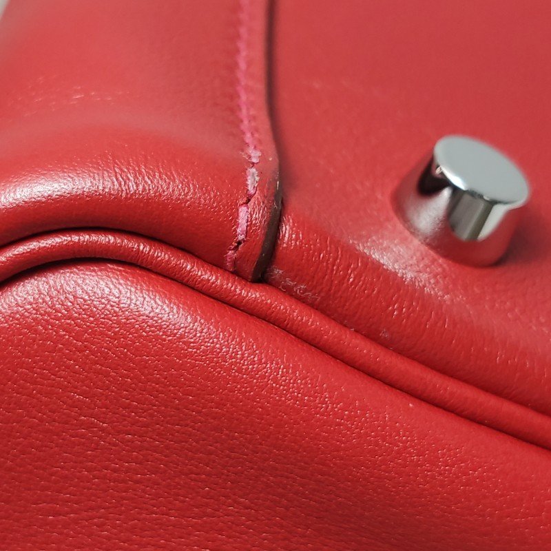 Hermes Lindy26旋扣單肩包Swift牛皮銀扣Q5國旗紅X刻-26