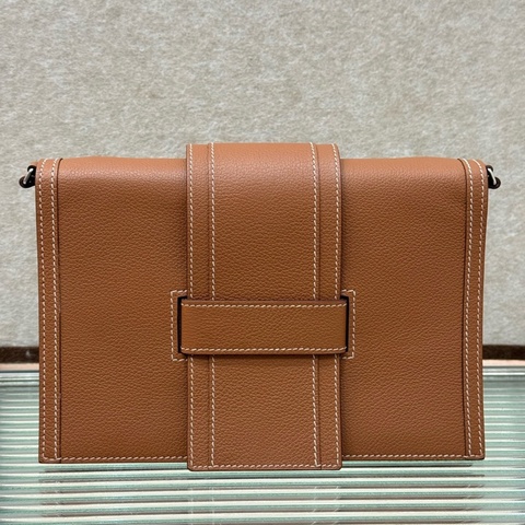 Hermès愛馬仕 Passant 斜挎包woc 金棕 U刻