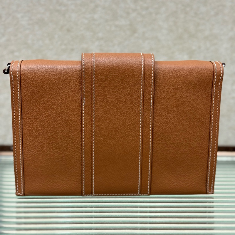 Hermès愛馬仕 Passant 斜挎包woc 金棕 U刻-1