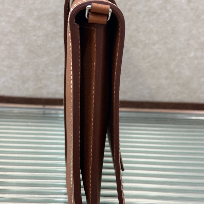 Hermès愛馬仕 Passant 斜挎包woc 金棕 U刻-3