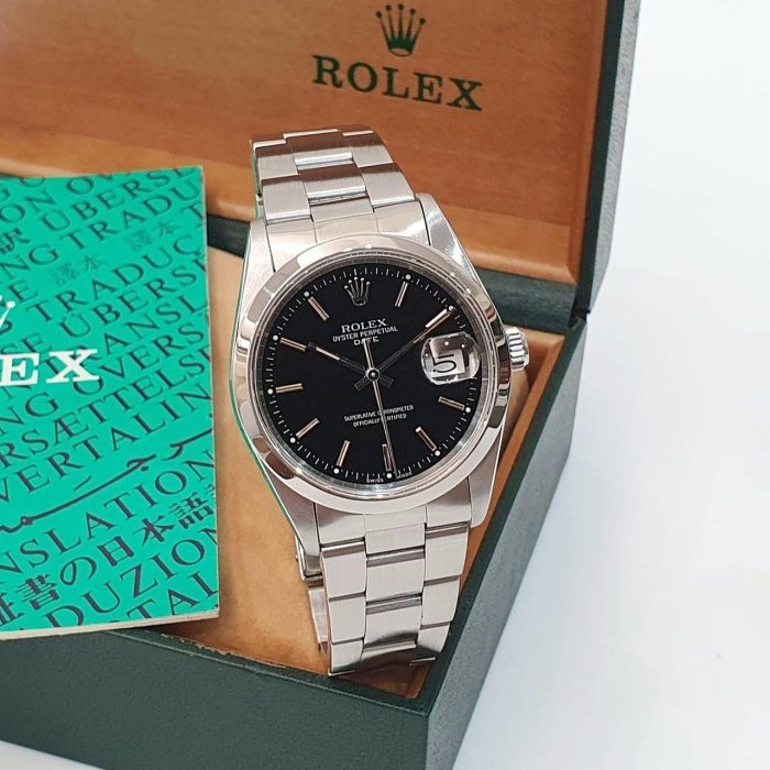 【大眾名錶】ROLEX勞力士 15200 OP蠔式恆動 平光圈 黑色T柱面盤 錶徑34mm 大眾名錶G285-1
