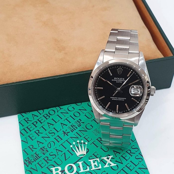 【大眾名錶】ROLEX勞力士 15200 OP蠔式恆動 平光圈 黑色T柱面盤 錶徑34mm 大眾名錶G285-3