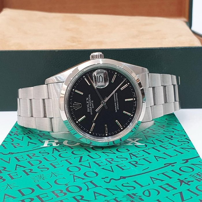 【大眾名錶】ROLEX勞力士 15200 OP蠔式恆動 平光圈 黑色T柱面盤 錶徑34mm 大眾名錶G285-4