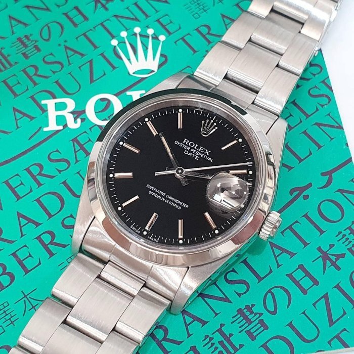 【大眾名錶】ROLEX勞力士 15200 OP蠔式恆動 平光圈 黑色T柱面盤 錶徑34mm 大眾名錶G285-5