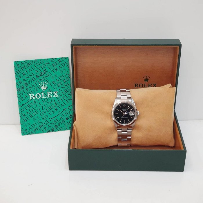【大眾名錶】ROLEX勞力士 15200 OP蠔式恆動 平光圈 黑色T柱面盤 錶徑34mm 大眾名錶G285-9
