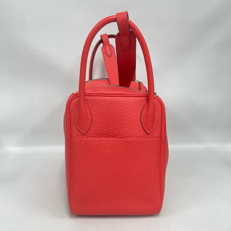 Hermès愛馬仕lindy30cm 吉普賽粉銀扣 框R刻 togo皮-10