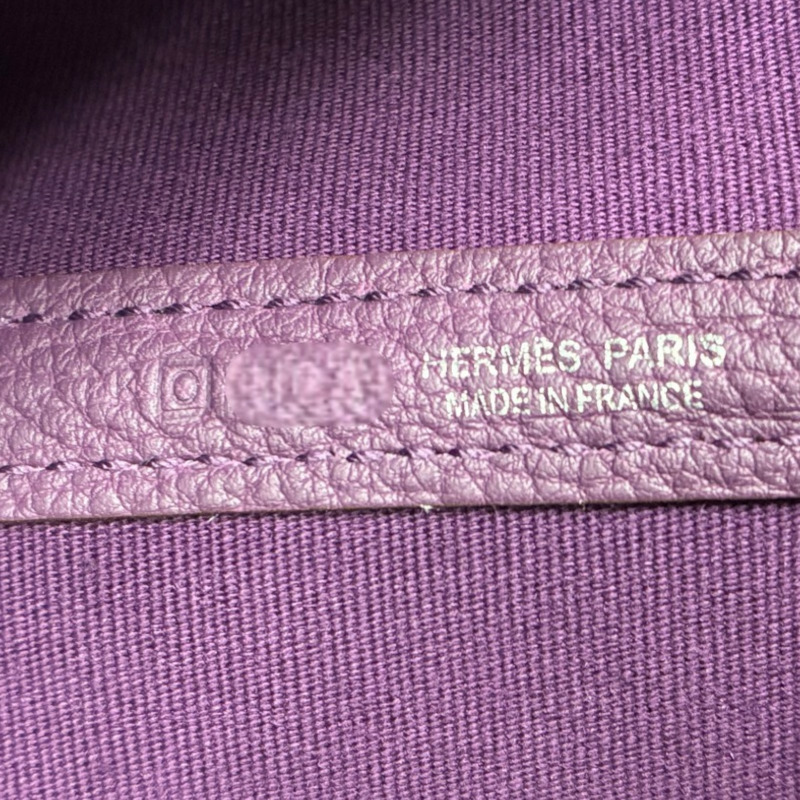 紫色 帆布 Negonda 牛皮 Garden Party 36 手提包 □O刻 銀扣【HERMES 愛馬仕】 H046900CK-3