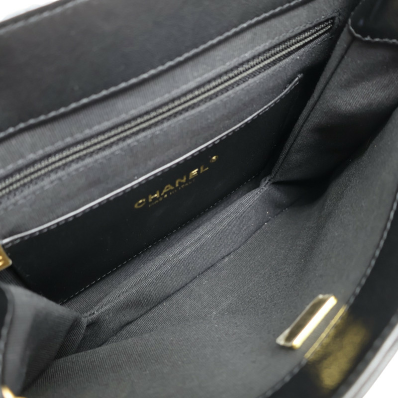 黑色 菱格紋羊皮 Chain Crossbody 肩背包 【CHANEL 香奈兒】 AS4596-2