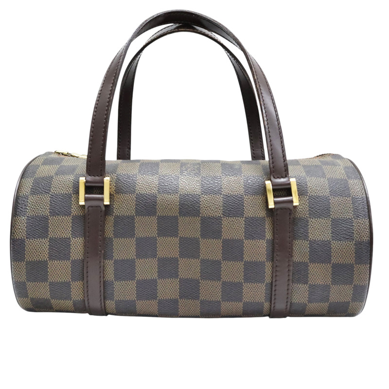 棕色 棋盤格 PVC塗層帆布 Papillon GM 手提包【LOUIS VUITTON LV 路易威登】 N51304-0