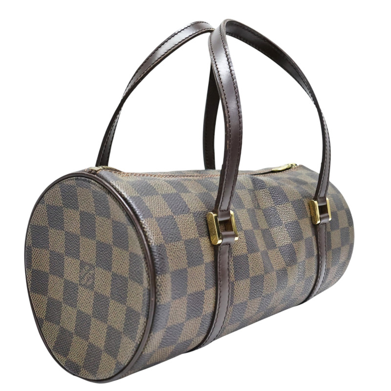 棕色 棋盤格 PVC塗層帆布 Papillon GM 手提包【LOUIS VUITTON LV 路易威登】 N51304-1