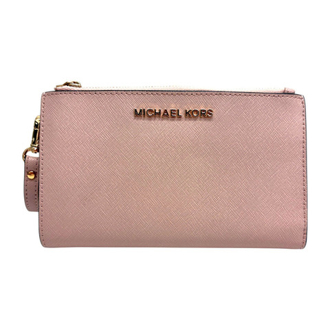粉色 Saffiano 牛皮 二折 長夾【MICHAEL KORS 麥可寇斯】 35F8GTVW0L