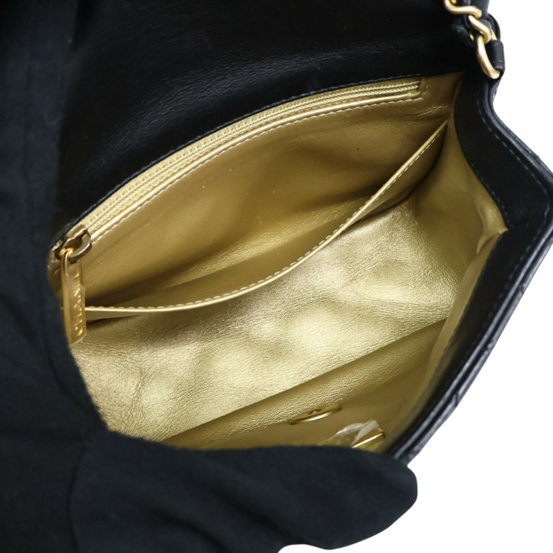 黑色羊皮 金球方胖子 COCO Mini 肩背包【CHANEL 香奈兒】 AS1786-2