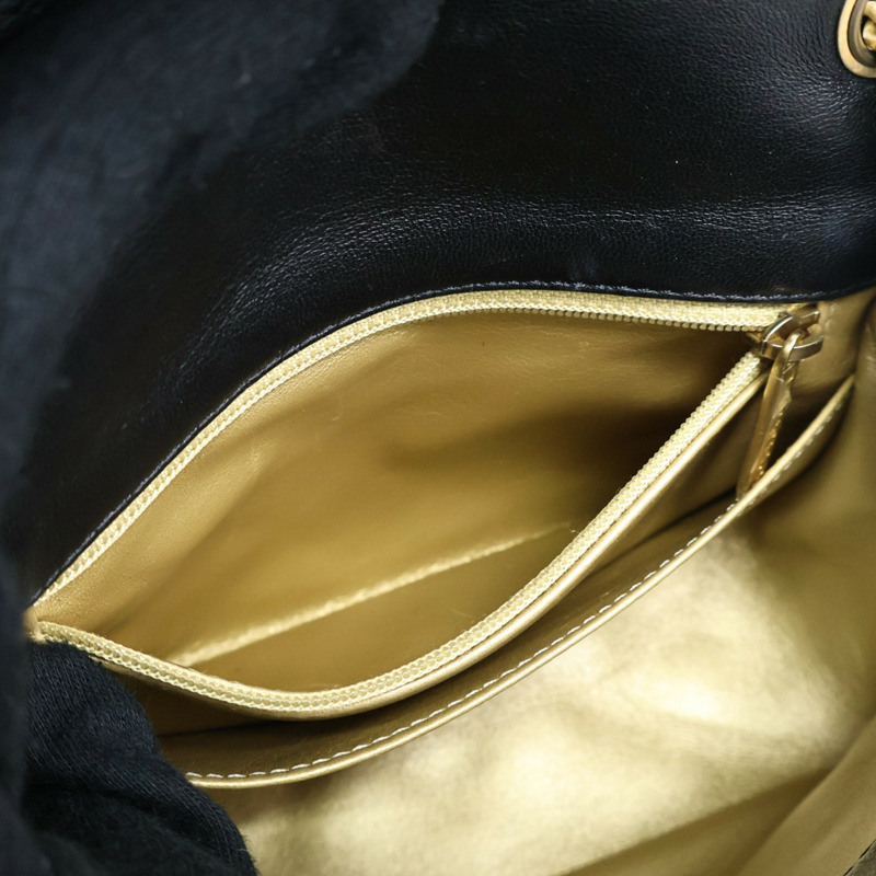 黑色羊皮 金球方胖子 COCO Mini 肩背包【CHANEL 香奈兒】 AS1786-3