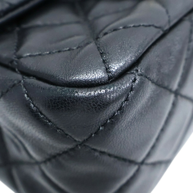 黑色羊皮 金球方胖子 COCO Mini 肩背包【CHANEL 香奈兒】 AS1786-12